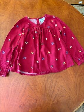 Old Navy Burgundy Floral Peasant Blouse